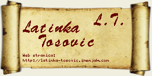 Latinka Tošović vizit kartica